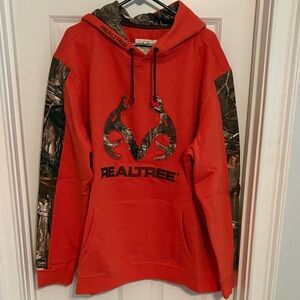 Realtree Orange-Red Hoodie with Camo Accents